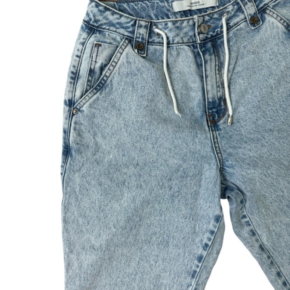 Blue Ankle Cropped High-Waisted Jeans - Picture 2 of 7